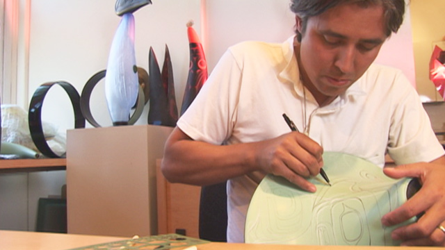 Seattle`s Public Art: Preston Singletary, Raven Crest Hat