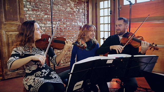 The Skyros Quartet performs for Art Zone