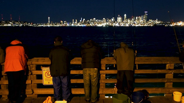 Squid jigging in Puget Sound