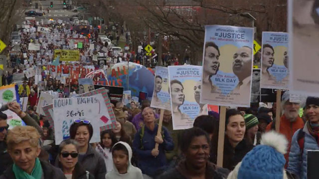 Thousands honor MLK in annual march