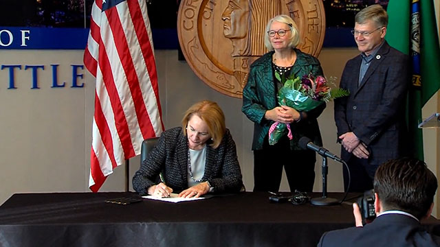 Mayor Durkan signs 2020 City budget; takes questions on I-976 ruling