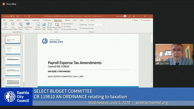 Select Budget Committee Session I 7/1/20