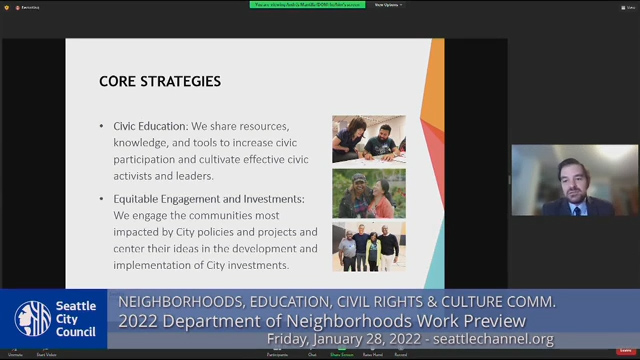 Neighborhoods, Education, Civil Rights & Culture Committee 1/28/22