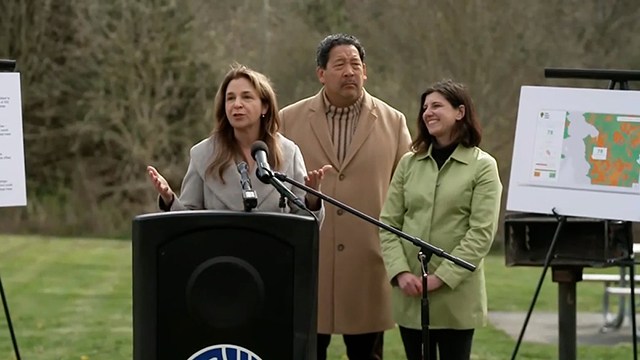 Announcement of groundbreaking urban forestry collaborative in Seattle