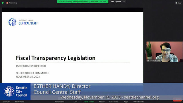 Select Budget Committee 11/15/23 Session II