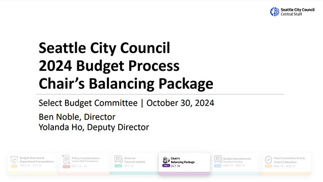 Select Budget Committee 10/30/24 Session I