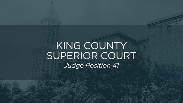 Candidate for King County Superior Court, Judge Position 41