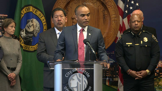 Mayor, joined by Attorney General, address federal troop deployment in Portland