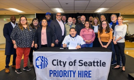 Harrell, labor and community partners celebrate 10-year impact of Priority Hire Program
