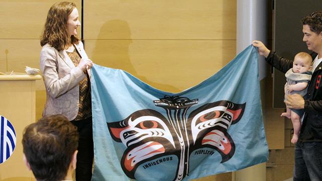 City & community leaders celebrate Indigenous Peoples’ Day Indigenous Peoples’ Day Flag Raising Ceremony