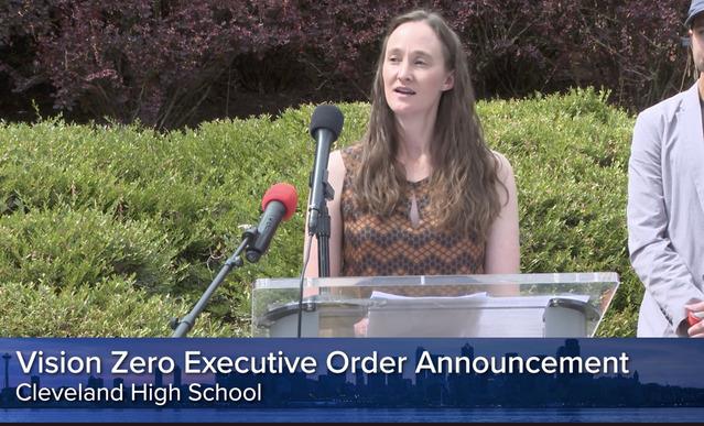 Mayor Wilson announces Executive Order to accelerate the City's Vision Zero safety work Vision Zero Executive Order Announcement